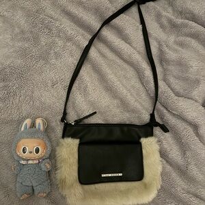 Joe Boxer Black and Cream Crossbody Bag